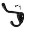 Gliderite Hardware 3 in. Matte Black Large Coat Double Hook, 5PK 7014-MB-5 - alternate 1